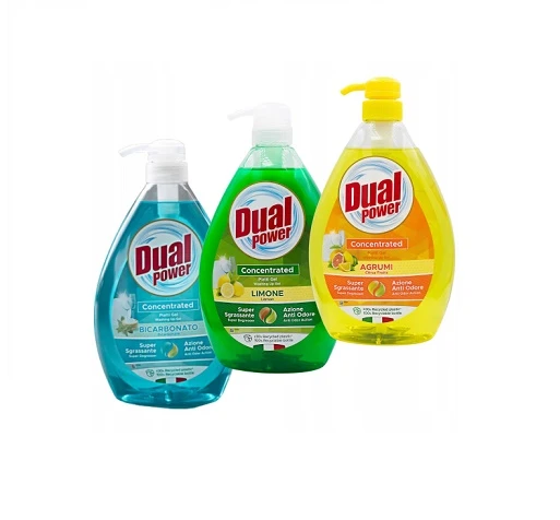 Set 3x Detergent pentru vase Dual Power, Bicarbonat, Citrice, Lamaie, 1l 